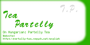 tea partelly business card